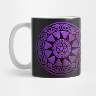 Five Elements Runic Magical Pentacle - Purple Version Mug